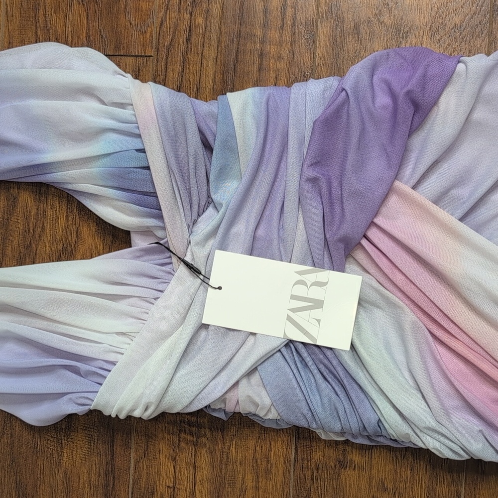 Zara Pastel Halter Dress Size XS (NWT) - Picture 2 of 7